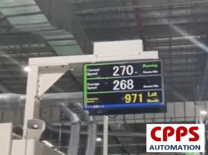 Giải pháp hiển thị tốc độ và thông tin dây chuyền sản xuất